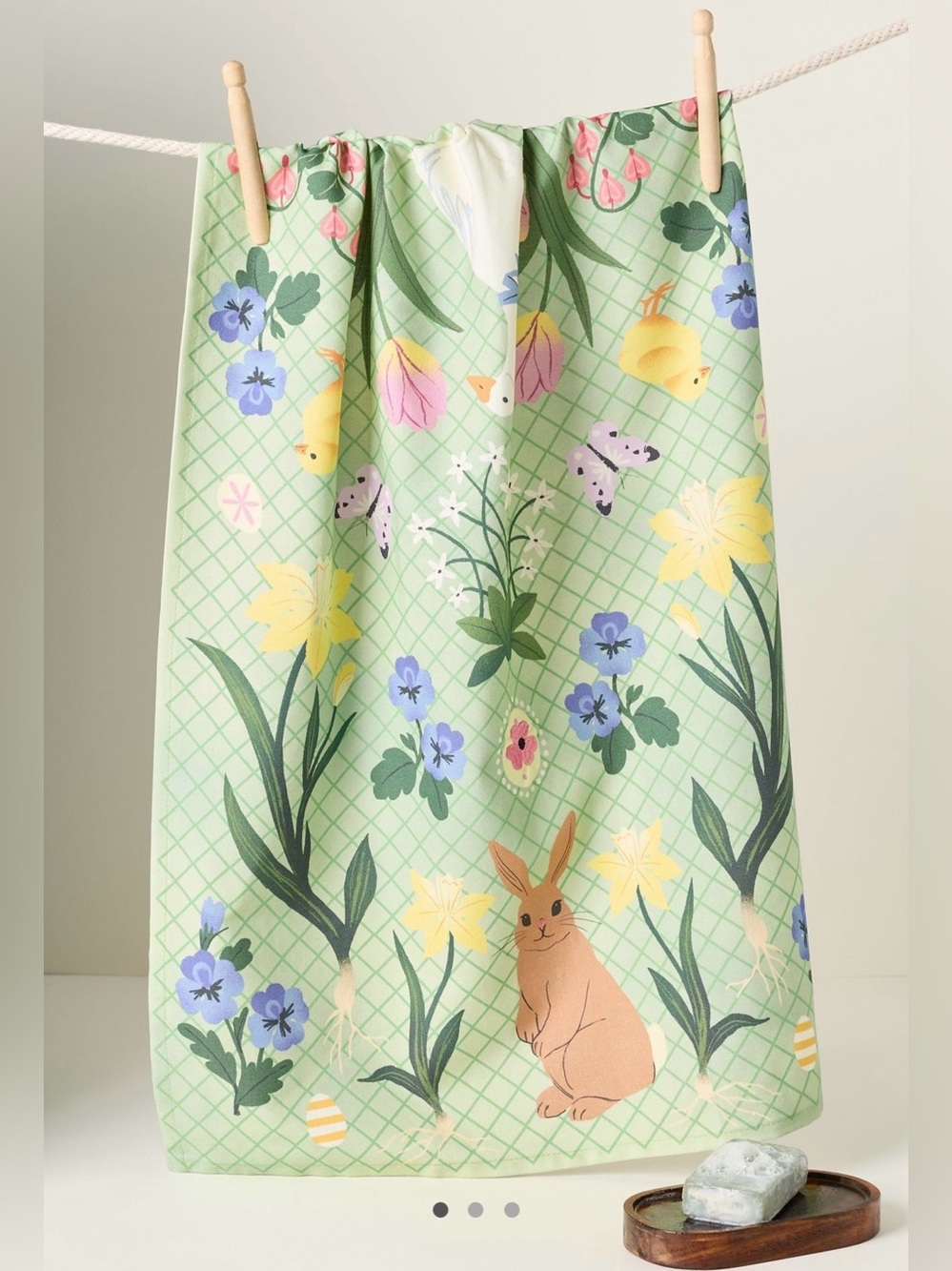 Anthropologie Easter Bunny Dish Towel